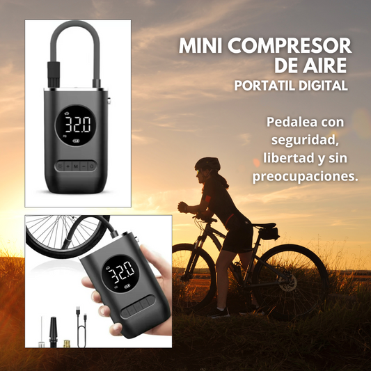 Mini Compresor de Aire Portátil Digital